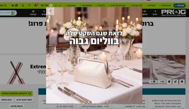 באנרים של SACARA באתר PROG